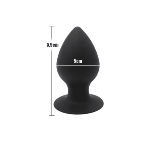 Black Chunky Silicone Butt Toy 2.95 to 4.92" Long