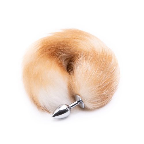 16" - 17" Light Brown Fox Tail Metal