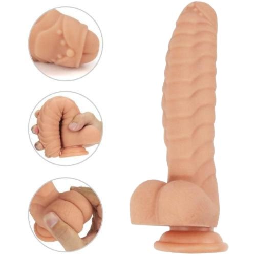 Armor-Like Uncut 8" Fantasy Dildo With Suction Cup