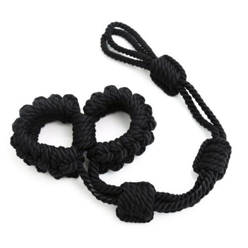 Adjustable Nylon Bondage Play Rope Handcuffs and Neck Restraint